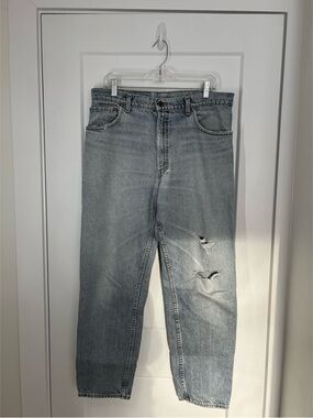 Levis Vintage 550 Distressed Faded Denim